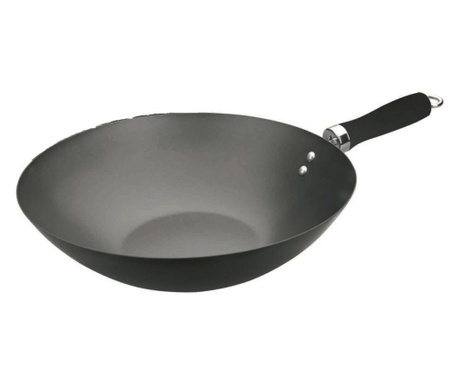 Tigaie wok Ibili-Moka, otel, 30x8 cm, negru