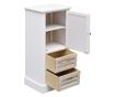 Set mobilier de baie, 5 piese, alb, lemn masiv