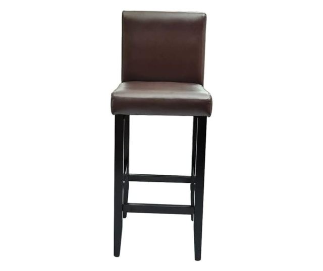 Barski stoli, 4 kosi, temno rjava, umetno usnje