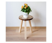 Mini suport pentru ghivece cu flori, D E C O R I S S, tip scaun, rotund, lemn masiv