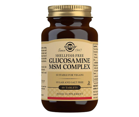 Glucosamine MSM Complex (Shellfish Free) 60tablete, Solgar