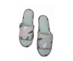 Papuci casa decupati pentru dama, roz, marime 40-41,material textil, imprimeu ananas 40-41 EU Roz