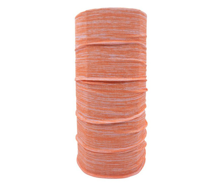 Bandana multifunctionala 03, poliester, material elastic, universala, 50x25cm, tip burlan, portocaliu, model dungi