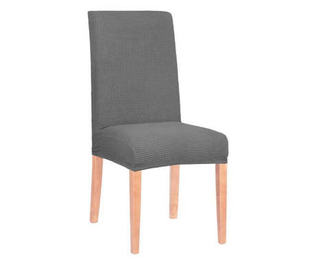 Husa universala pentru scaun, marime universala, poliester si spandex, 45 cm x 60 cm, gri