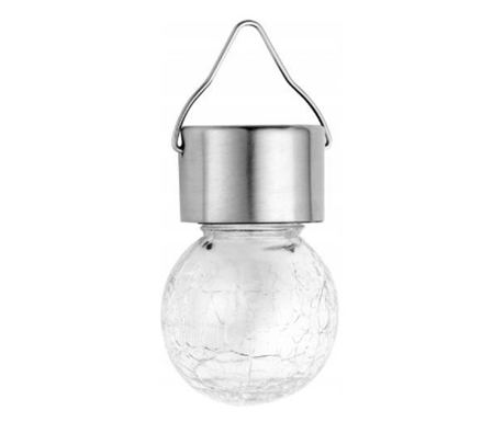Lampa solara bec suspendat Sersimo, diametru 6 cm, argintiu