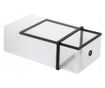 Set 10 cutii organizare Sersimo pentru pantofi, 13x23x33cm, transparent