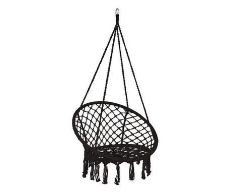 Leagan tip scaun, negru, max 150 kg, 79x80x120 cm, Springos