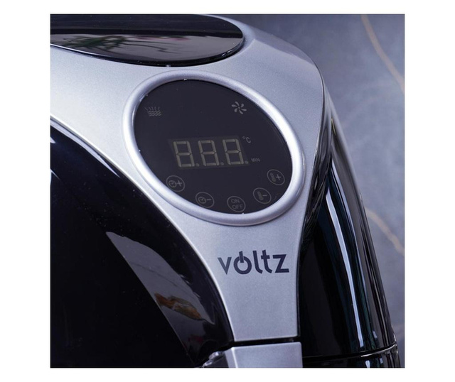 Фритюрник с горещ въздух Air Fryer Voltz V51980D, 1600W, 3.2 литра, Тъч дисплей, Таймер, Черен