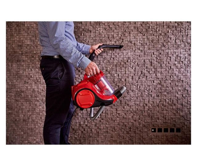 Прахосмукачка без торба ROWENTA Swift Power Cyclonic RO2913EA, 750W, Клас A, 3 нива на филтрация, Червен