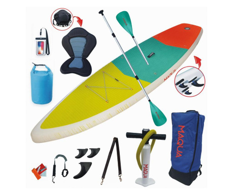 Set placa paddelboard sup, surf gonflabila kayak, 330x84x15cm, MAQUA