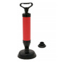 Pompa manuala de desfundat tevi, chiuvete, cabine de dus, Pufo Bath, cu maner, 54 cm, rosu/negru