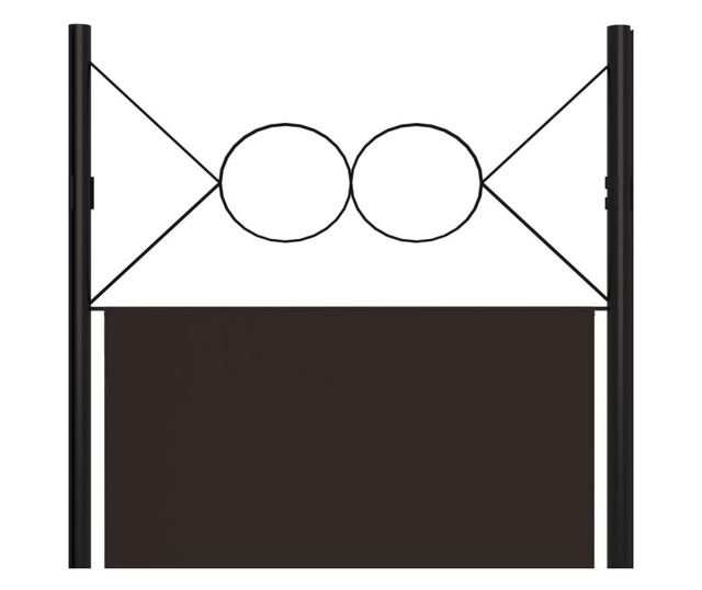 4 paneles szobaelvlaszt, barna, 160 x 180 cm