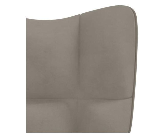 Stolica za ljuljanje, svijetlo siva, baršunasta