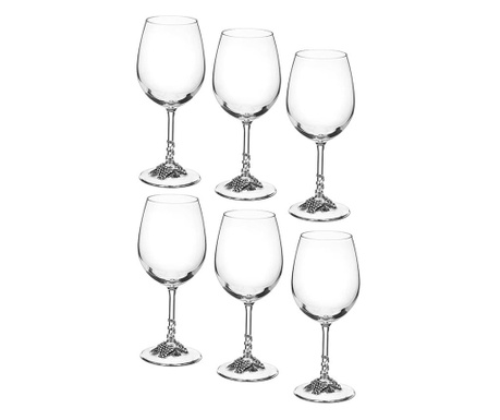 Комплект 6 чаши за бяло вино с обков