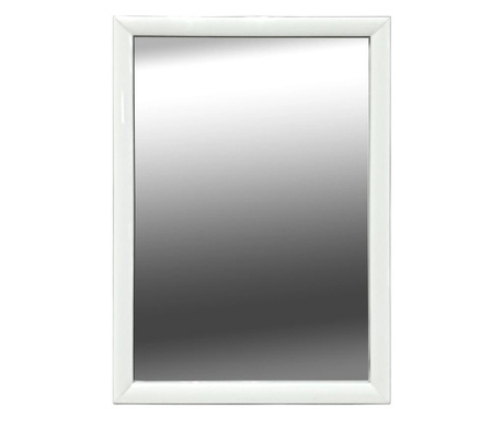 Oglinda decorativa, 16 x 16 cm, rama plastic, alb, cb2272