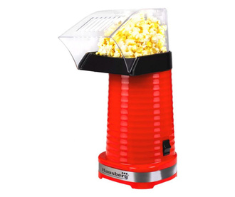 Mașină de popcorn cu aer cald Hausberg HB-900RS, 1200W, ulcior de măsurare, gata în 2-3 minute, roșu