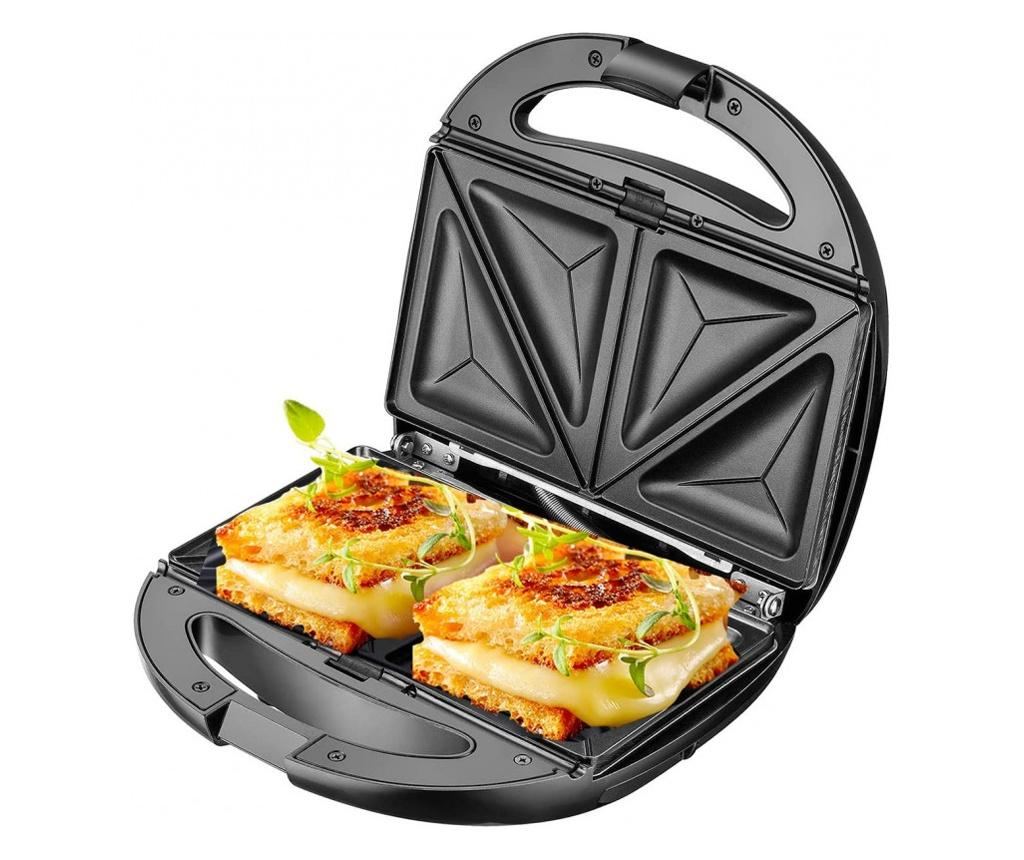 Adler AD 3040 szendvics- és desszertkészítő, 1200W, 5 féle lappal, tapadásmentes bevonattal, fekete/rozsdamentes acél - 5