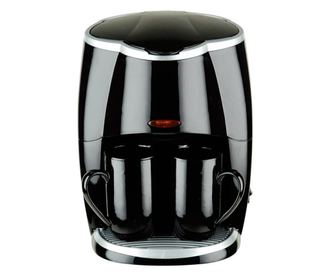 Masina de cafea Rosberg R51170A, 450W, 250ml, 2 cani, Filtru detasabil, Negru