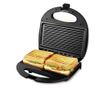 Toaster de paine pentru sandvisuri Rosberg R51442C, 750W, Pentru 2 prajituri Antiaderent, Otel inoxidabil / negru