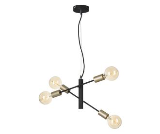 Lustra Briloner Leuchen Black Steel, 4 socluri E27, Brate Ajustabile, Max 60W, 41x120 cm