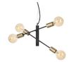 Lustra Briloner Leuchen Black Steel, 4 socluri E27, Brate Ajustabile, Max 60W, 41x120 cm