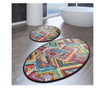 Комплект килими за баня Chilai Home 359CHL2487, 2 части, 100% антиалергични нишки от полиамид, Многоцветен