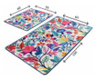 Комплект килими за баня Chilai Home 359CHL2367, 2 части, 100% антибактериална кадефена материя, Многоцветен