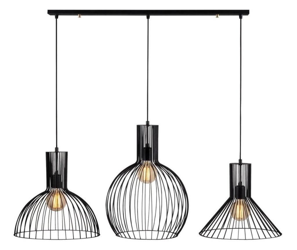 Elefant 527ABY1766 Πολυέλαιος, Σίδερο, 3 Φώτα, 145x38εκ., Μοντέρνος Σχεδιασμός, Μαύρος - 3