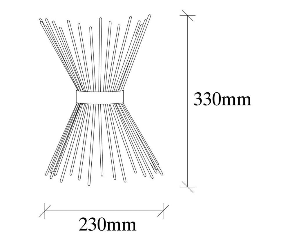 Aplică Elefant 892OPV1848, metal, 23x16cm, design elegant, auriu - 6