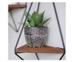 Raft de perete Evila Originals 792EVL2743, 23x60 cm, lemn de molid / metal, maro / negru