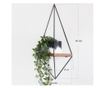 Raft de perete Evila Originals 792EVL2743, 23x60 cm, lemn de molid / metal, maro / negru