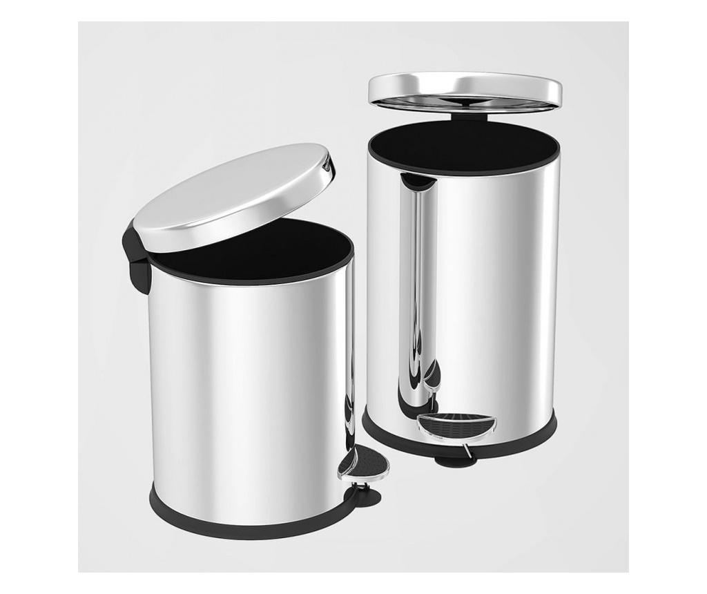 Cos de gunoi Vinoks 412400 12 litri Cu pedala Otel inoxidabil - 2