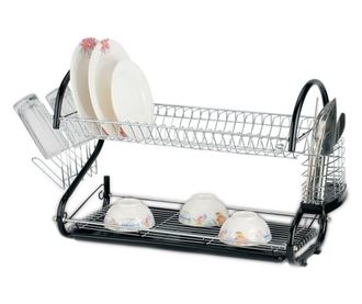 Suport uscator de vase Rosberg R53000A, 55x25x38 cm, Negru