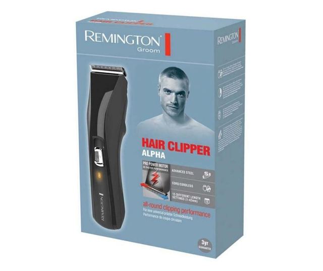 Машинка за подстригване Remington Alpha HC5150, Безжична , 2 гребена от 1 до 42 мм, Черен