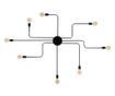 Elefant Chandelier 525NOR1319, 8 Λαμπτήρες, Σίδερο, 15 cm, Μαύρο thumbnail 1