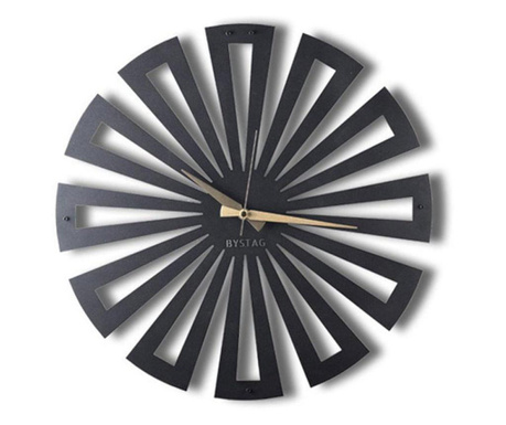 Стенен часовник Bystag 805BSG1118, 50x50 см, метал, черен