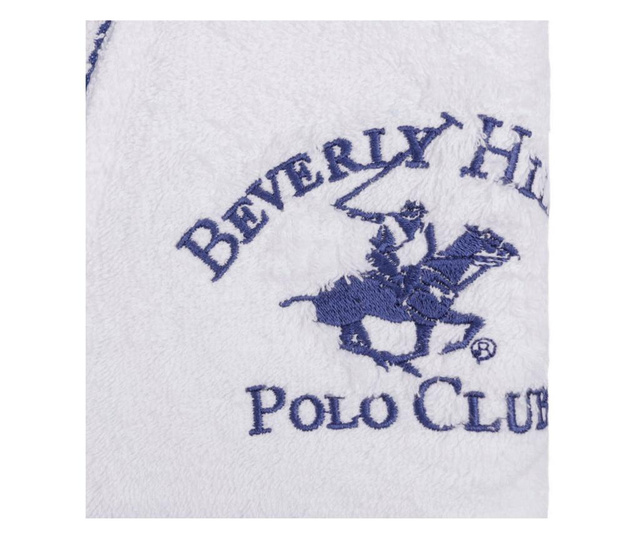 Halat de baie Beverly Hills Polo Club 355BHP1701, 98% bumbac, 2% poliester, densitate 360 g/m2, Marime: M/L, Alb