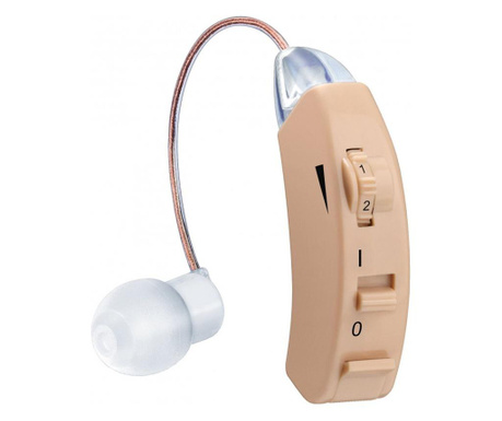Amplificator auditiv, Beurer HA 50, 128 dB, In spatele urechii, Baterii incluse, Bej