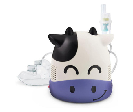 Esperanza Breeze ECN001 инхалатор за деца във формата на крава с компресор, включен пълен комплект аксесоари, лесно дишане