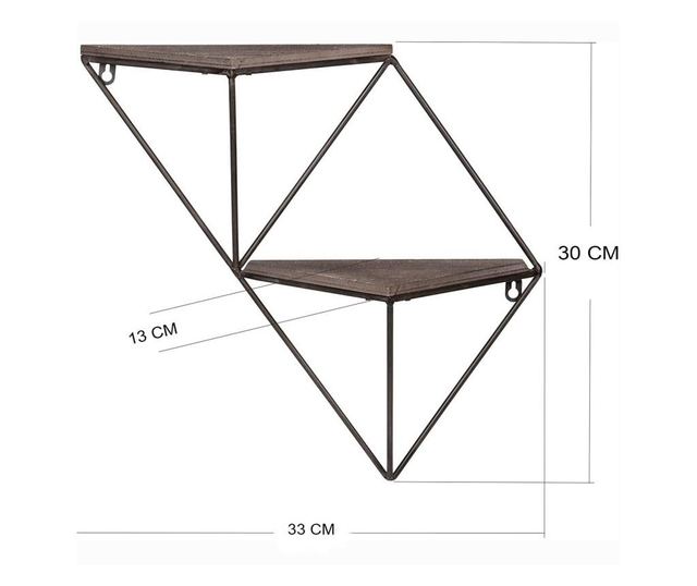 Evila Originals 792EVL2867, 33x30 cm, metal, maro / negru