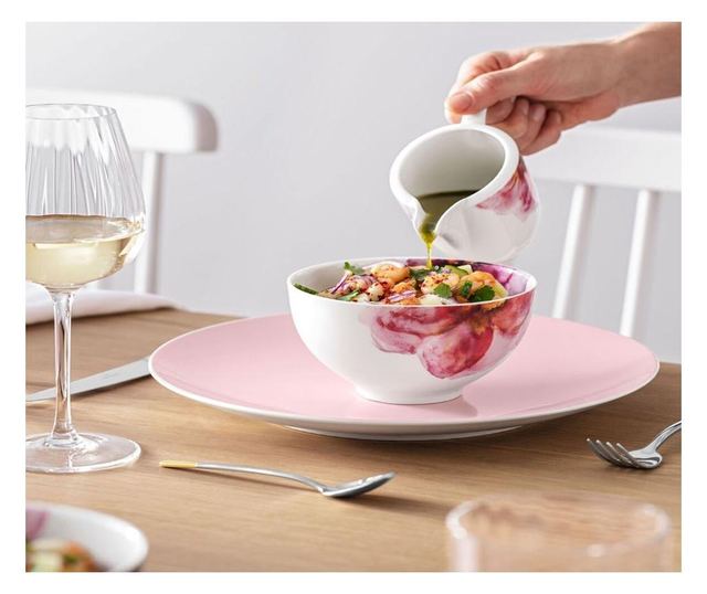 Porcelán tej/mézes porcelán tartály, Rose Graden, Villeroy & Boch, 270 ml-420267