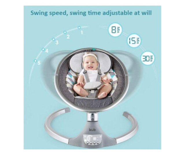 Fotoliu balansoar bebe kub gri