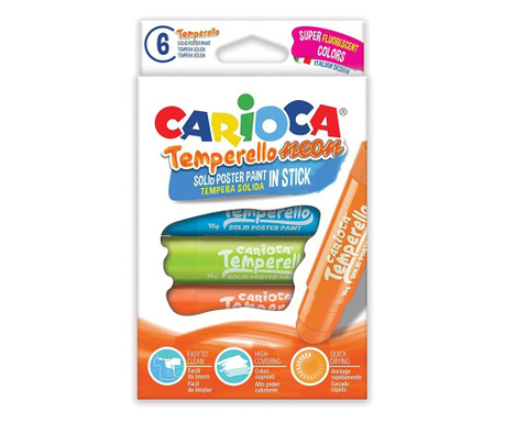 Set Tempera Stick Fluorescente - Carioca