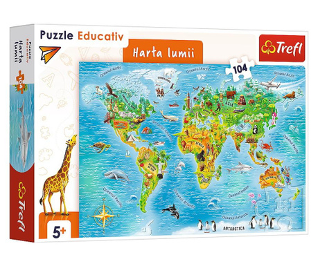 Puzzle Educational - Harta Lumii