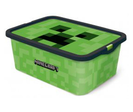 Minecraft műanyag tároló doboz 13 L