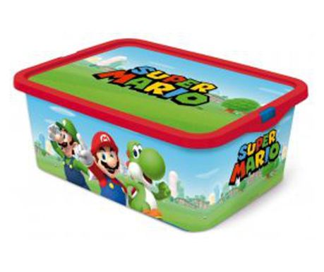 Super Mario műanyag tároló doboz 13 L