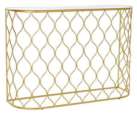 Modern arany konzolasztal tükrös asztallappal 110 cm