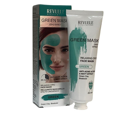 Masca anti-acnee, Revuele green mask cryo effect, 80ml