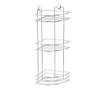 Ъглова етажерка за баня Metalife DKB-717, 3 нива, 18x18x50 см, Хром