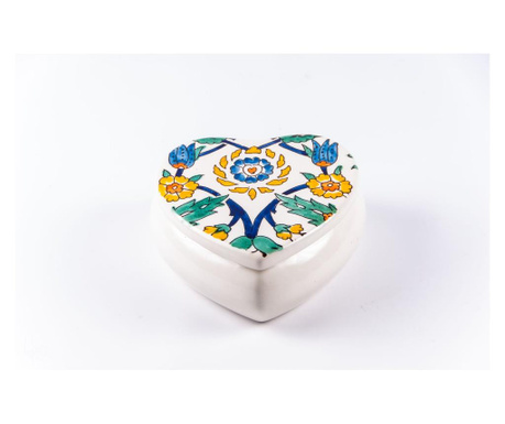 Bomboniera/cutie decorativa fleur din ceramica, realizata manual  21x20x9 cm
